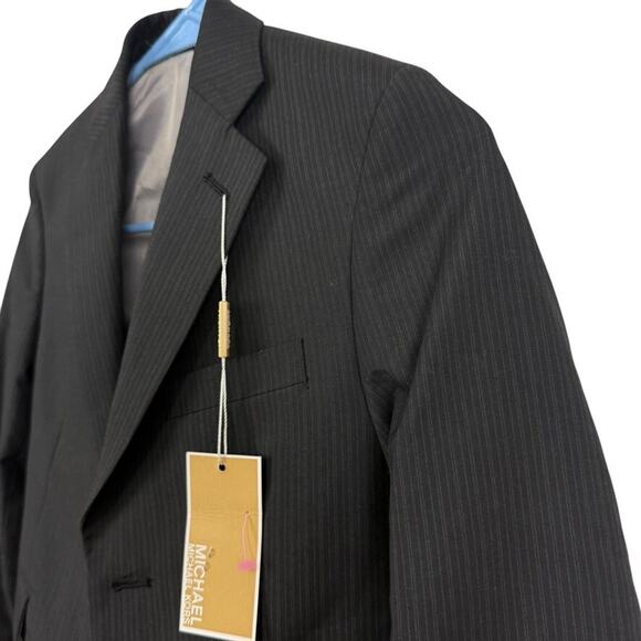 Michael Kors Boys Kids Pinstriped Suit Jacket Blazer Dressy Ring Bearer NWT sz 8 - Picture 10 of 16